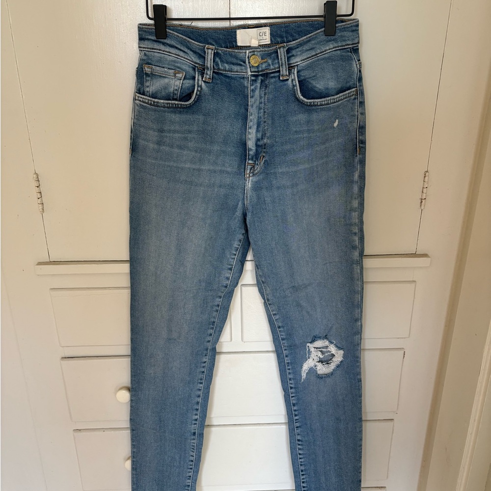 Current/Elliott Faded Blue Skinny Jeans